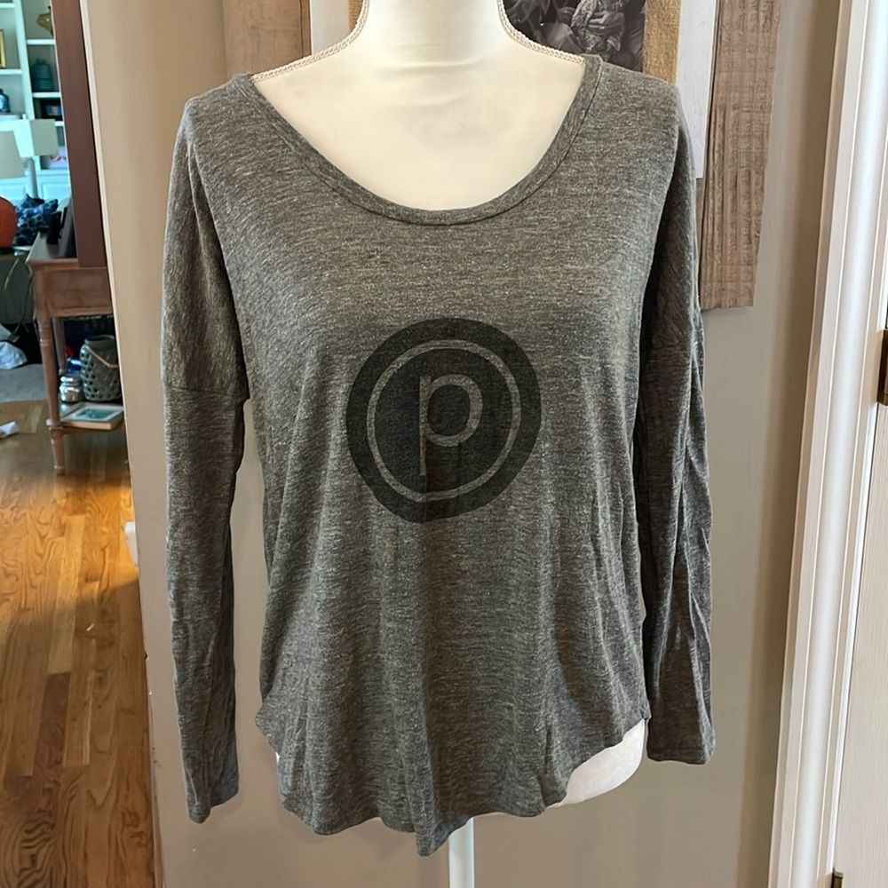 Pure Barre Gray Long Sleeve Workout Top S/M